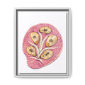Botanical Oyster Plate Art Print — Framed Matte Canvas Wall Art