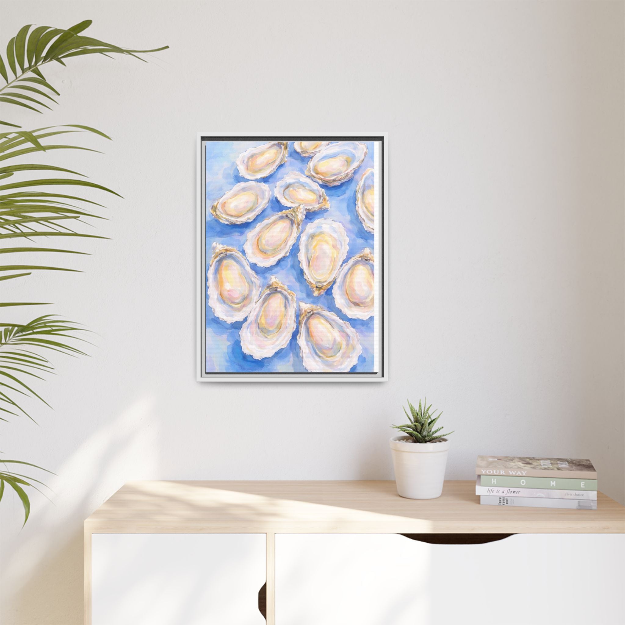 Copy of Seashell Watercolor Matte Canvas Print — Framed Coastal Wall Art