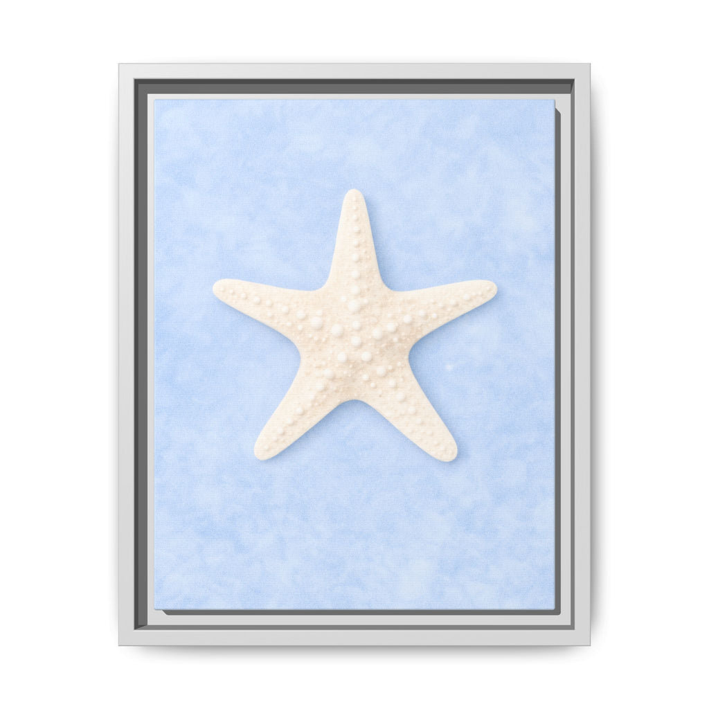 Starfish Wall Art Matte Canvas Print — Coastal Beach Decor, Framed Ocean Print