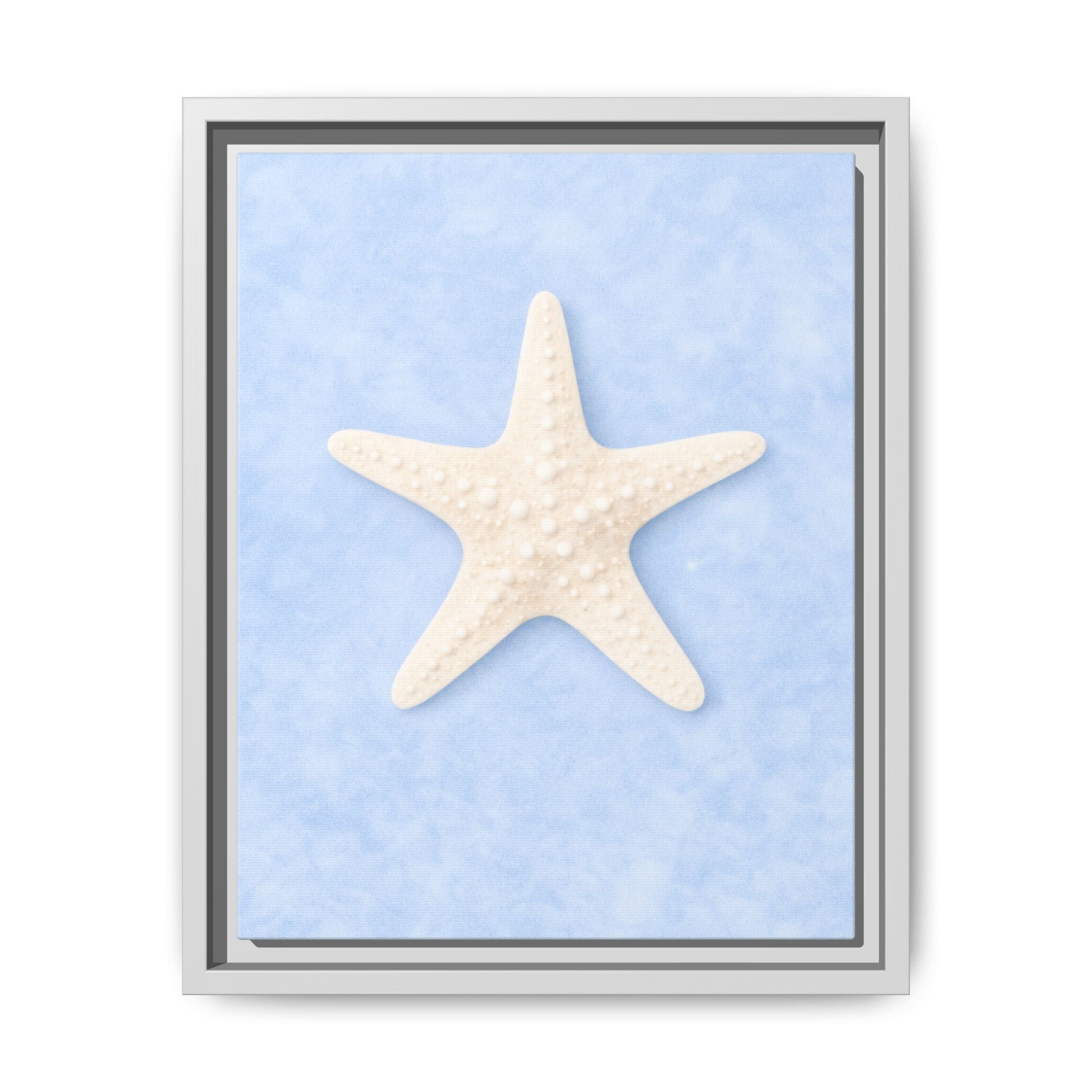 Starfish Wall Art Matte Canvas Print — Coastal Beach Decor, Framed Ocean Print