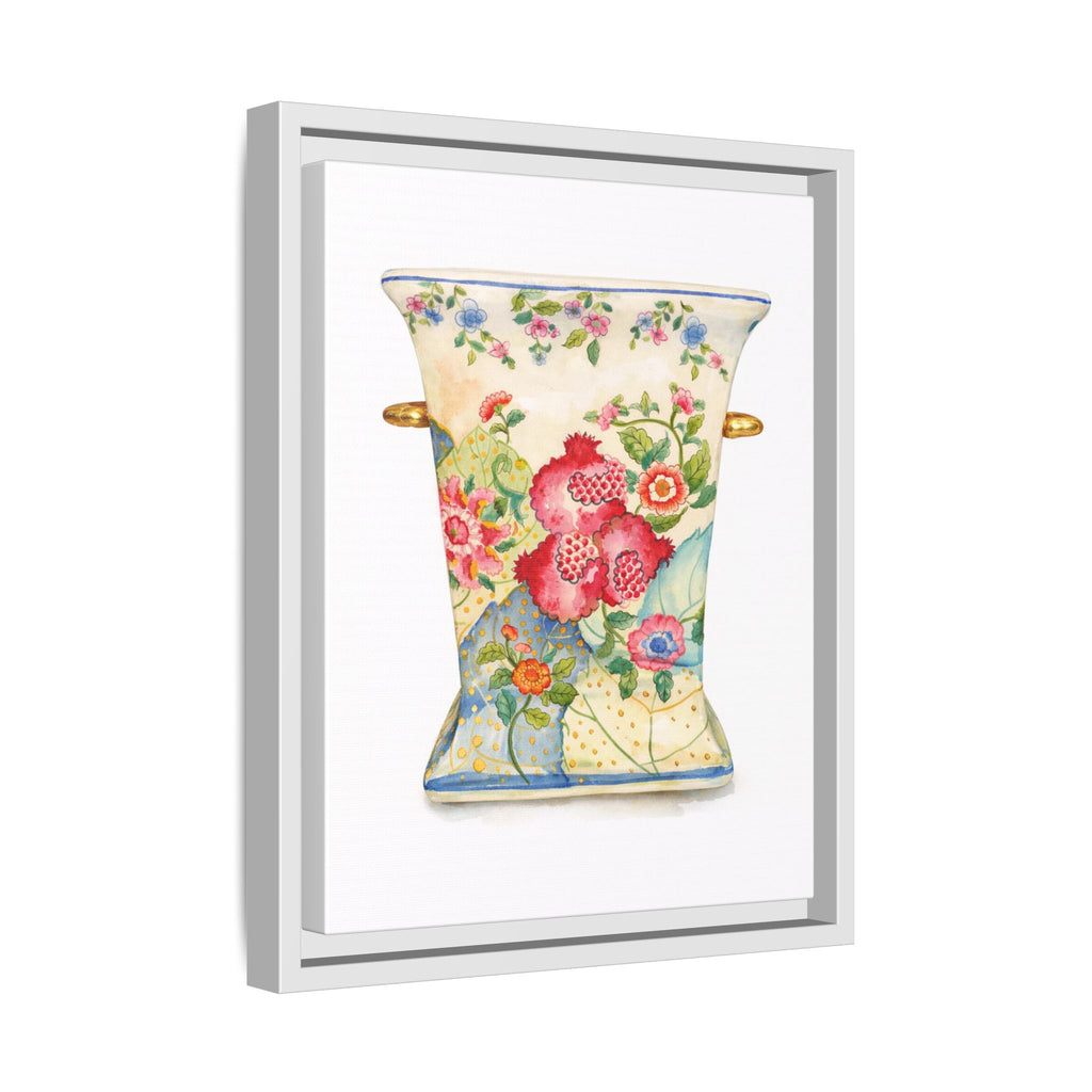 Floral Porcelain Vase Framed Art Print