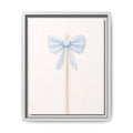 Framed Canvas Art — Pastel Blue Bow Nursery Print