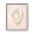 Framed Shell Geode Canvas Print — Pastel Coastal Wall Art