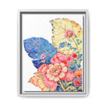 Framed Floral Watercolor Canvas Print — Vibrant Botanical Wall Art