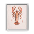 Framed Lobster Canvas Print — Coastal Nautical Wall Art