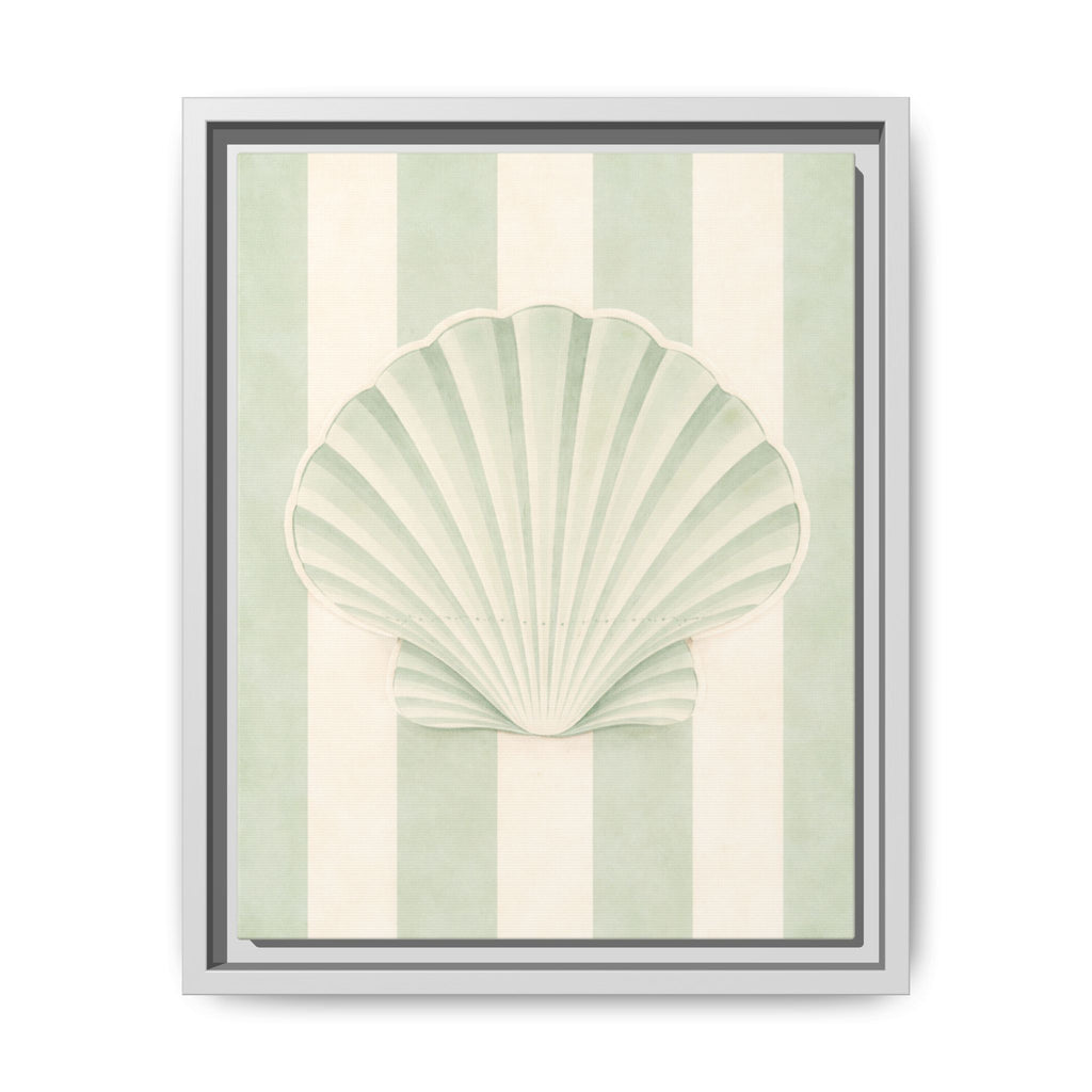 Seashell Wall Art — Framed Matte Canvas Print