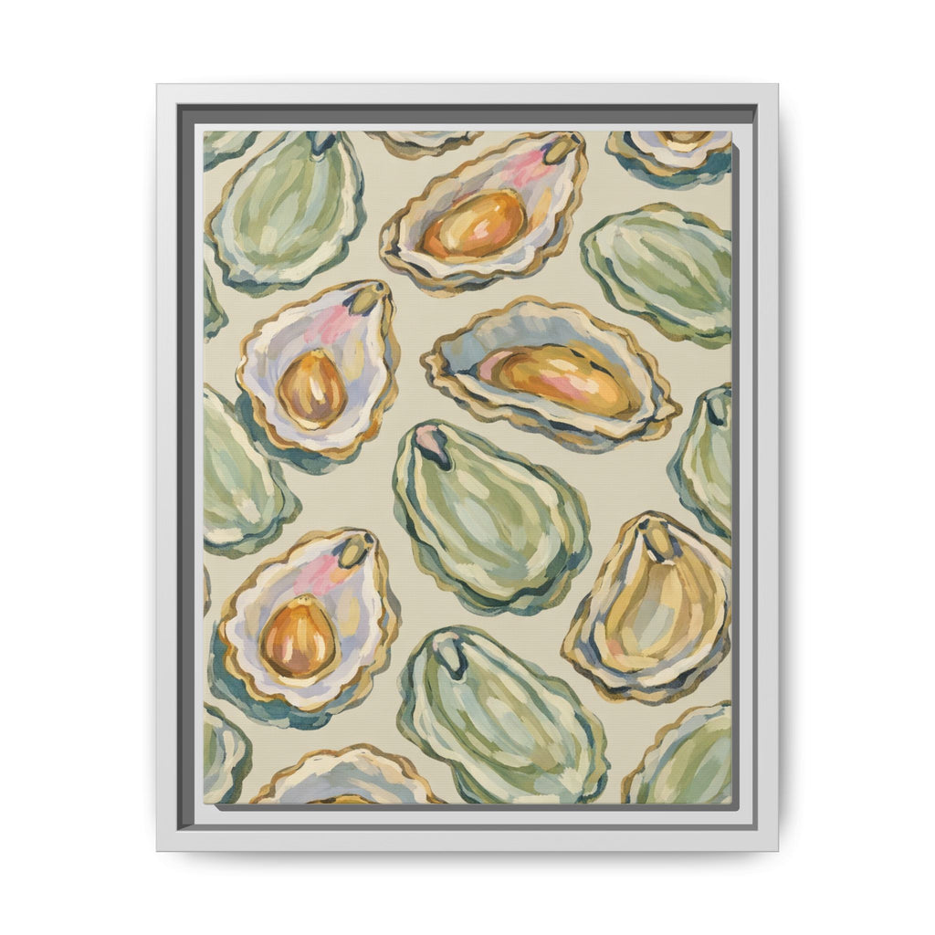 Oyster Shell Art Print — Framed Matte Canvas Wall Decor
