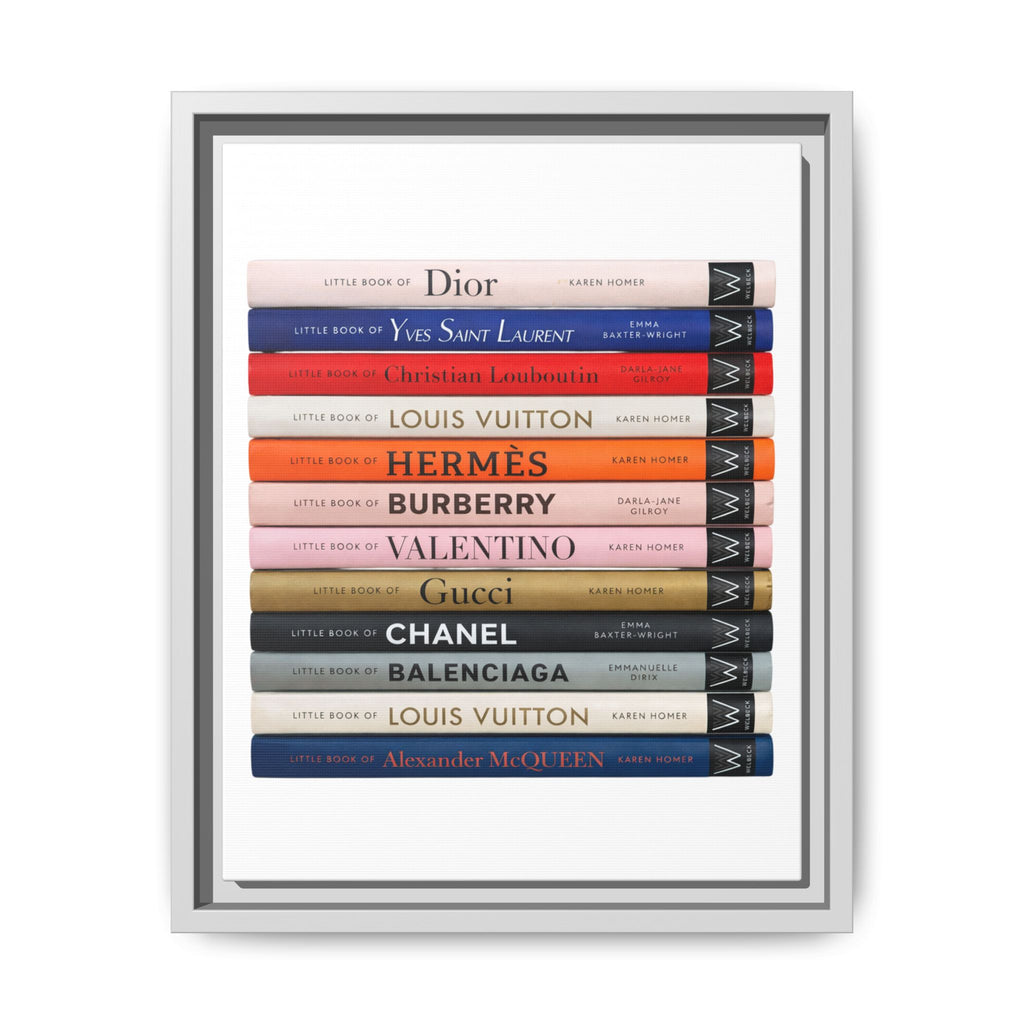 Luxury Fashion Coffee Table Books Canvas Print — Framed Matte Wall Art