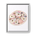Oyster Shells Coastal Art Print — Framed Matte Canvas