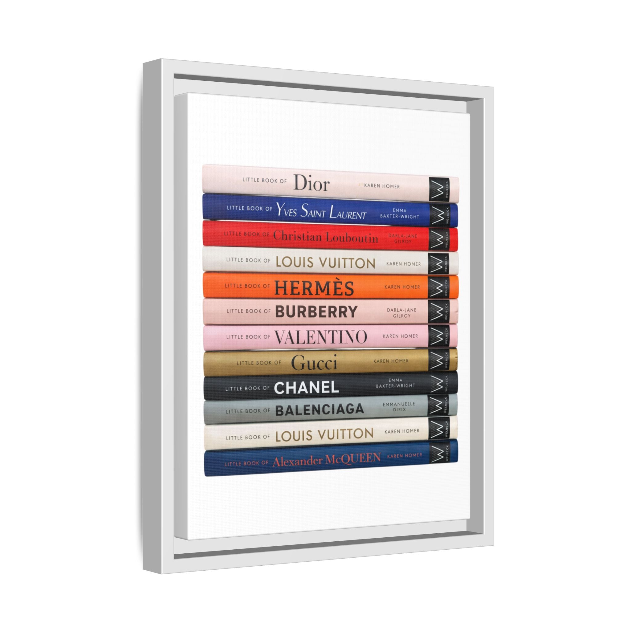 Luxury Fashion Coffee Table Books Canvas Print — Framed Matte Wall Art