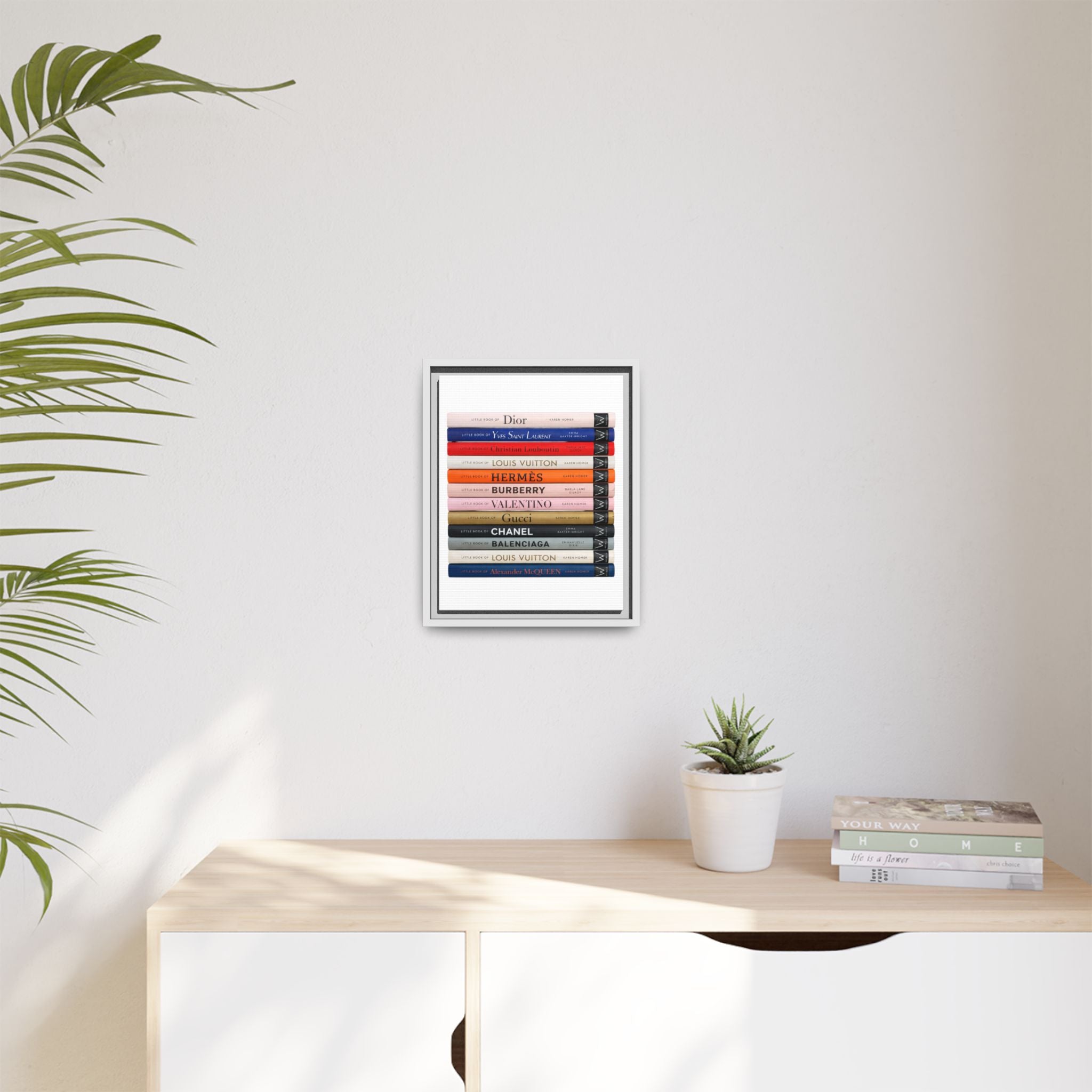 Luxury Fashion Coffee Table Books Canvas Print — Framed Matte Wall Art