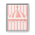 Pink Carousel Canopy Framed Canvas Art — Nursery Wall Decor